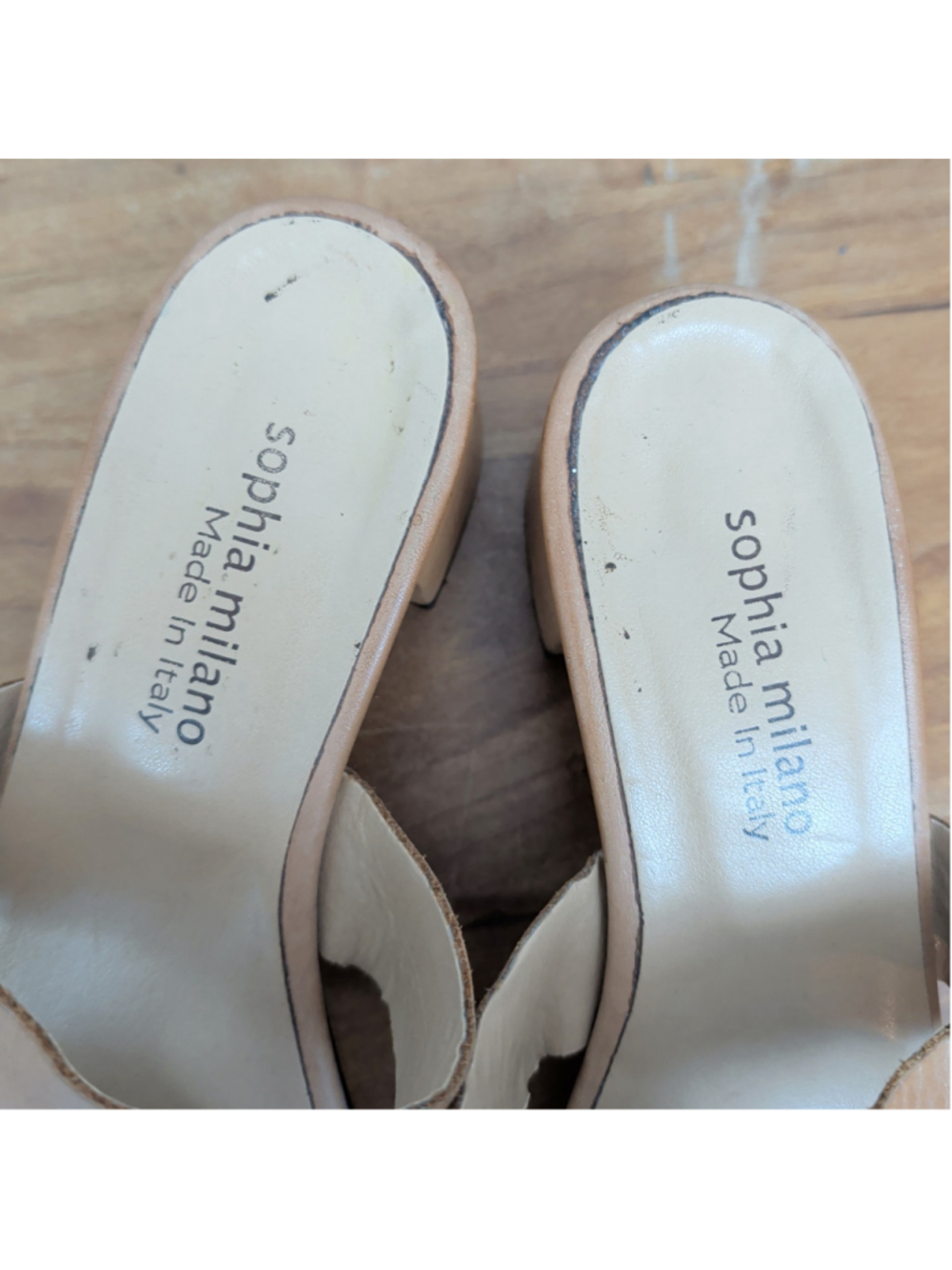 Sophia Milano Italian Made Chunky Heeled Mule Size 7.5 - Picture 3 of 8